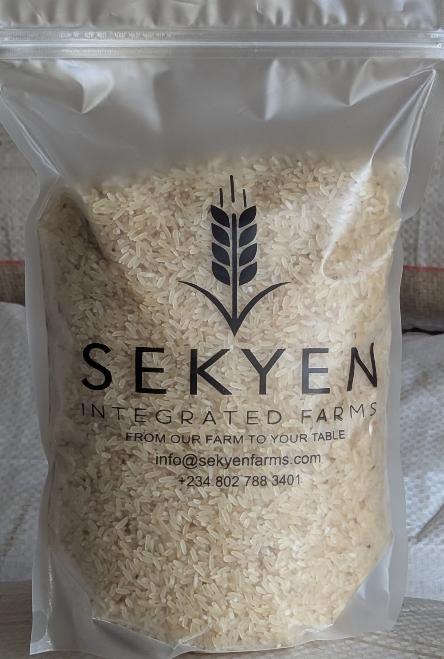 Stone-free Nigerian rice 2kg resealable pack